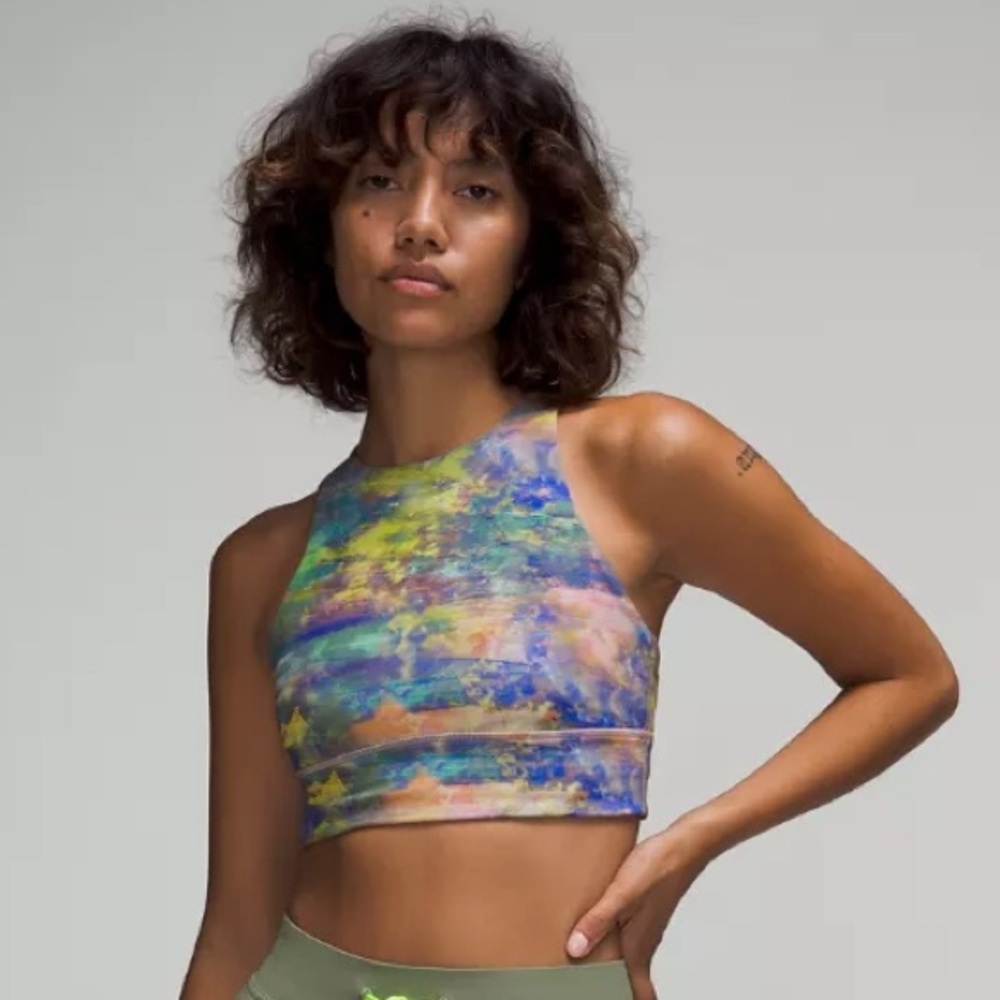 Lululemon Colorful Abstract Print Sports Bra